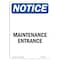 Signmission OSHA Notice, 5" Height, Maintenance Entrance Sign, 5" X 3.5", Portrait OS-NS-D-35-V-14106 - alternate 1